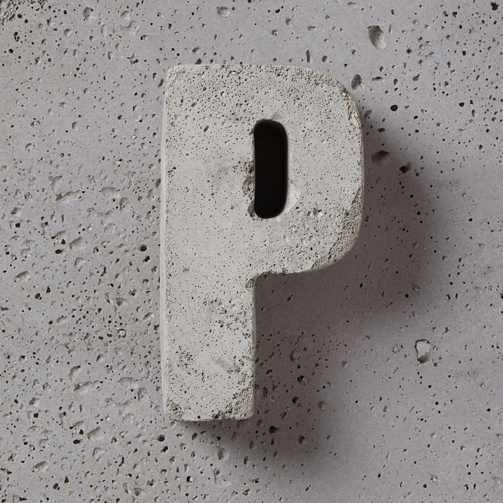 'P' made from Porofoam