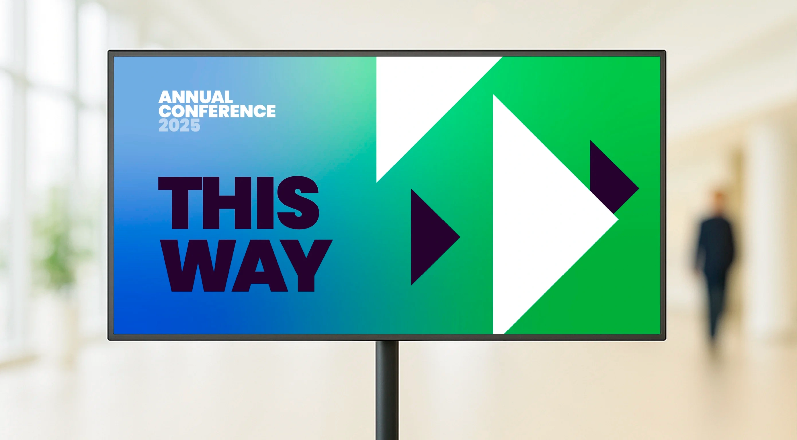 Annual conference 2025 "This Way" Wayfinding graphic design.