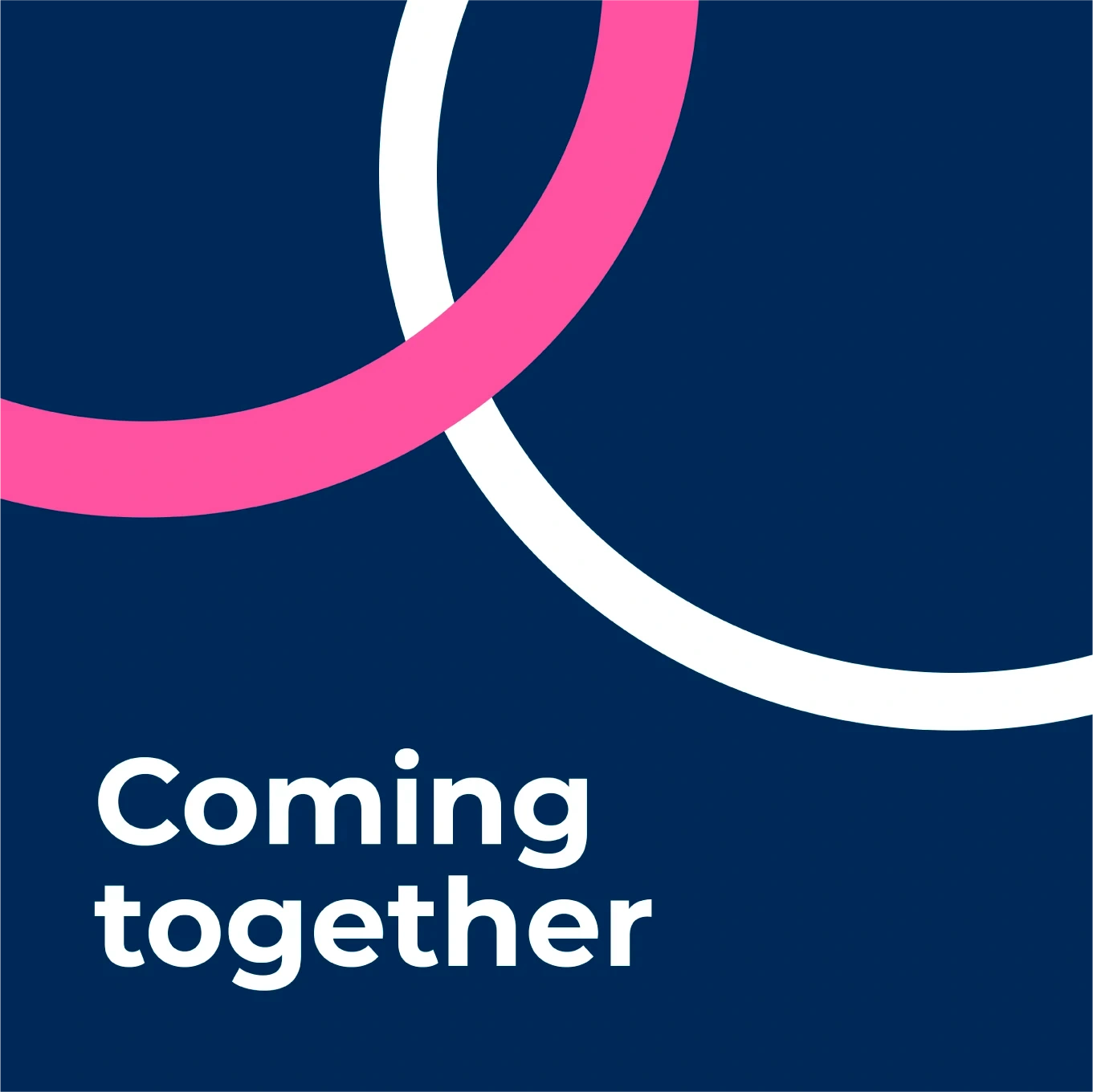 "Coming Together" Bar Conference graphic, with two overlapping roundels.