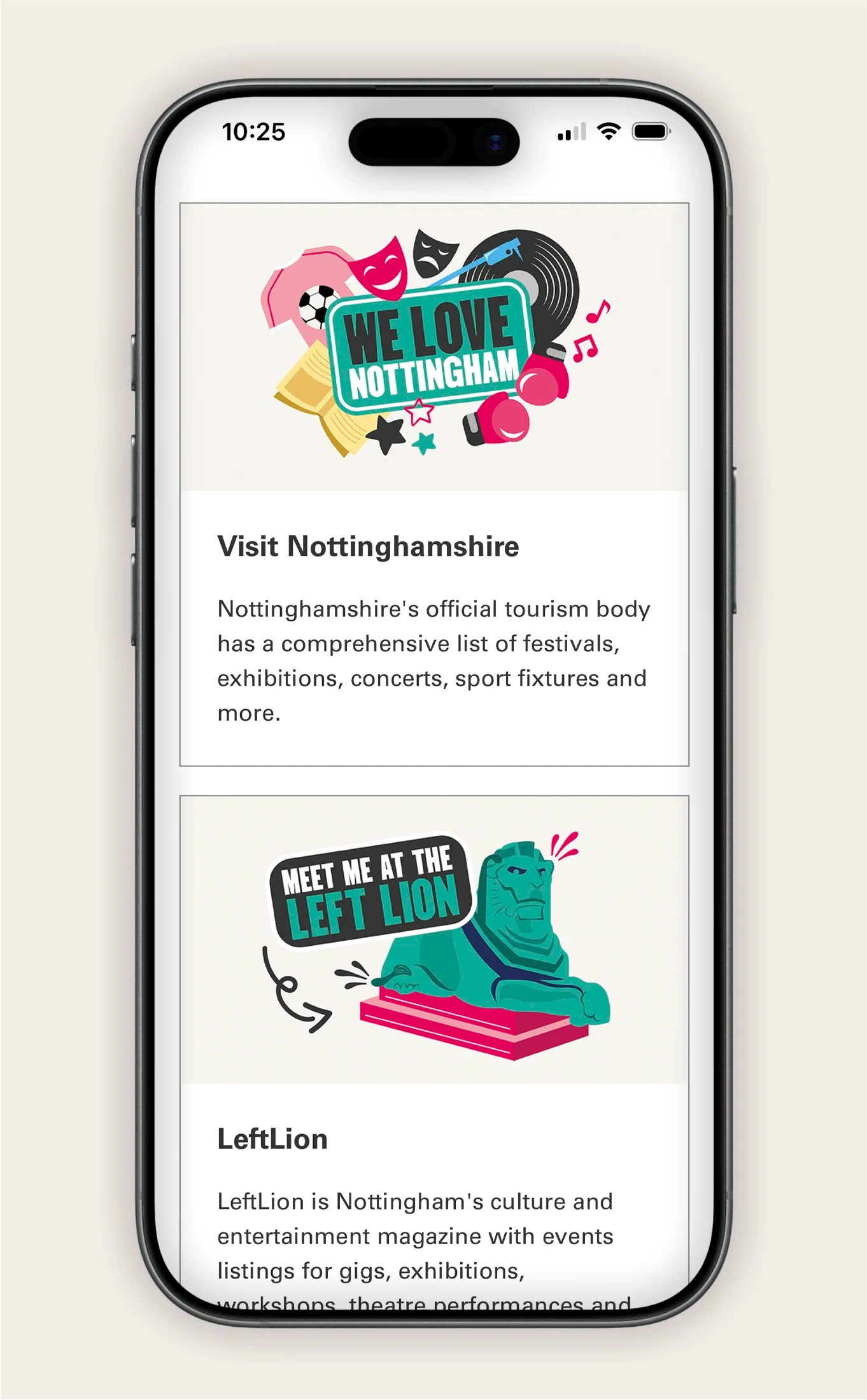 Digital assets designed for use throughout the Nottingham Trent University website.