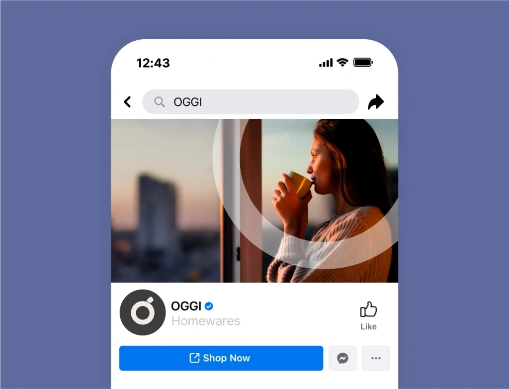 Oggi Social media graphic design profile with banner and profile picture.